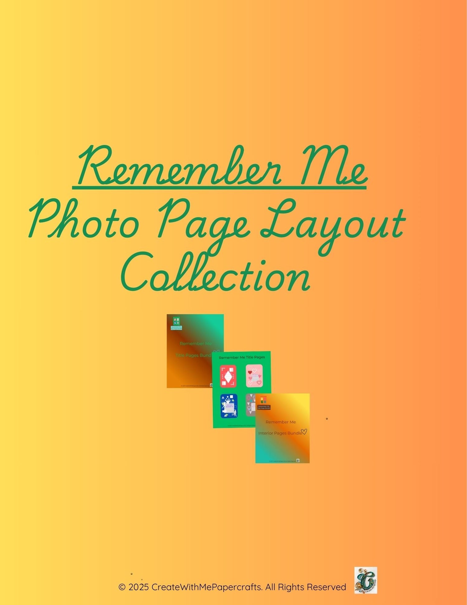 Remember Me Photo Page Layout Collection