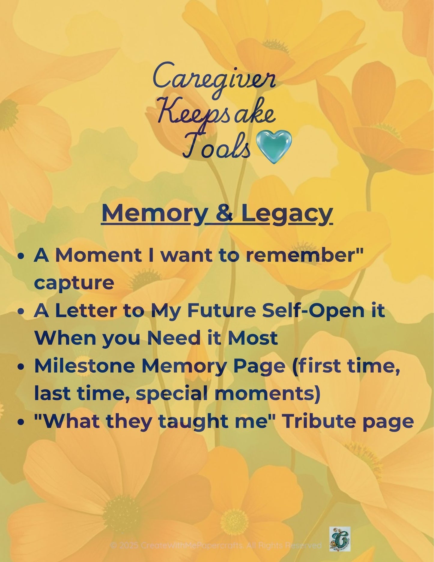 Caregiver Keepsake — Memory & Legacy Templates (8 pgs)