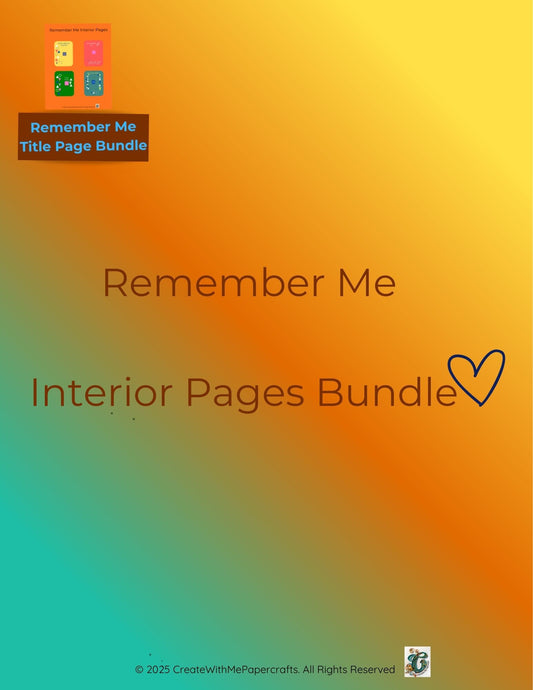 Remember Me: Interactive Interior Keepsake Pages