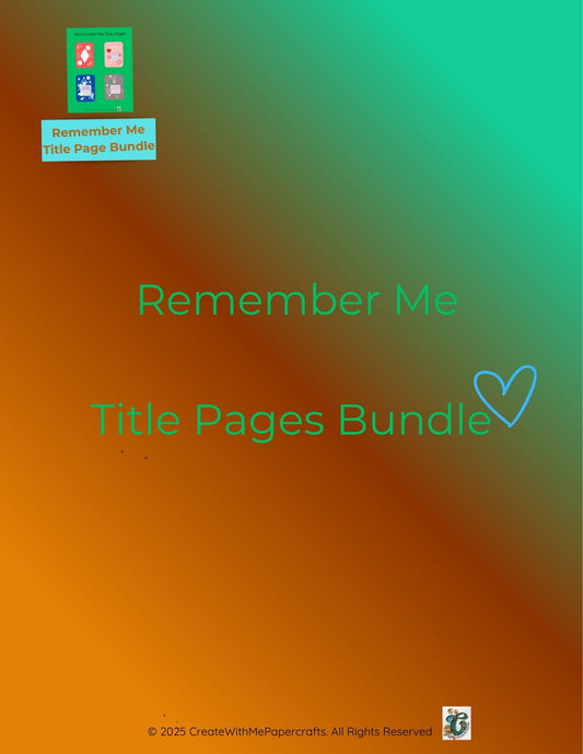Remember Me: Interactive Title Pages Bundle